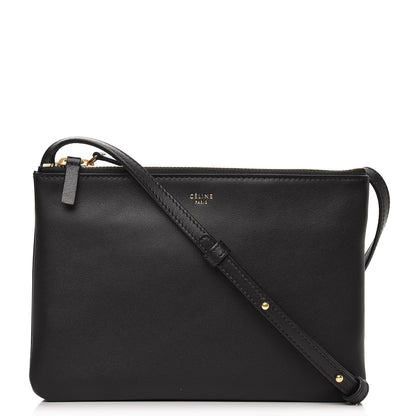 Celine Lambskin Small Trio Crossbody Bag Black 1 of 9
