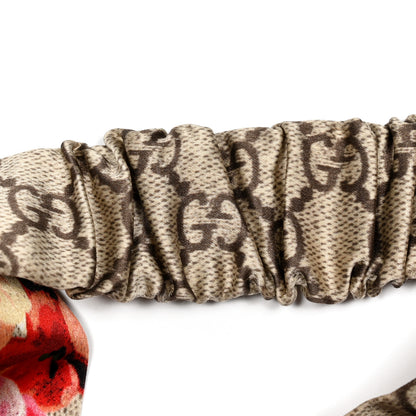Gucci Silk Monogram Blooms Print Headband M Antique Rose 3 of 5