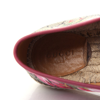 Gucci GG Supreme Monogram Blooms Espadrilles 39.5 Beige Multicolor Dry Rose 8 of 10