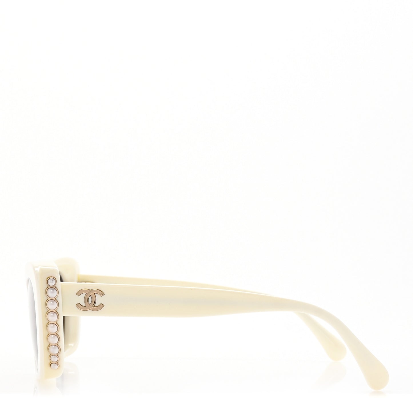 Acetate Pearl Cat Eye CC Sunglasses 5481-H White