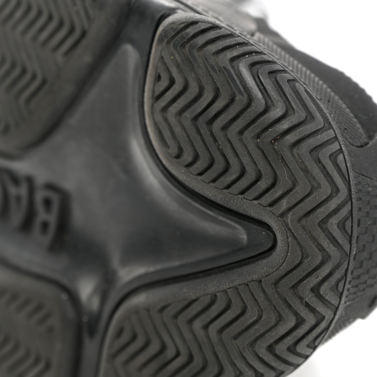 Technical Fabric Allover Logo Mens Triple S Sneakers 41 Black White