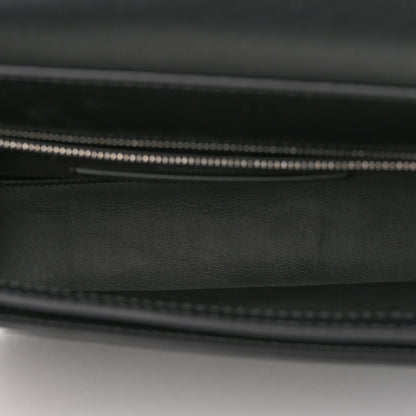 Burberry Calfskin Monogram TB Print Messenger Bag Black White 5 of 9