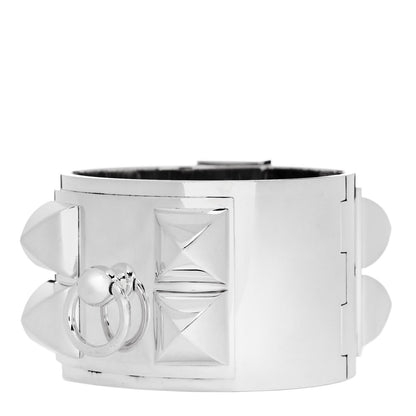 Hermes Sterling Silver Collier De Chien Bracelet LG 1 of 5