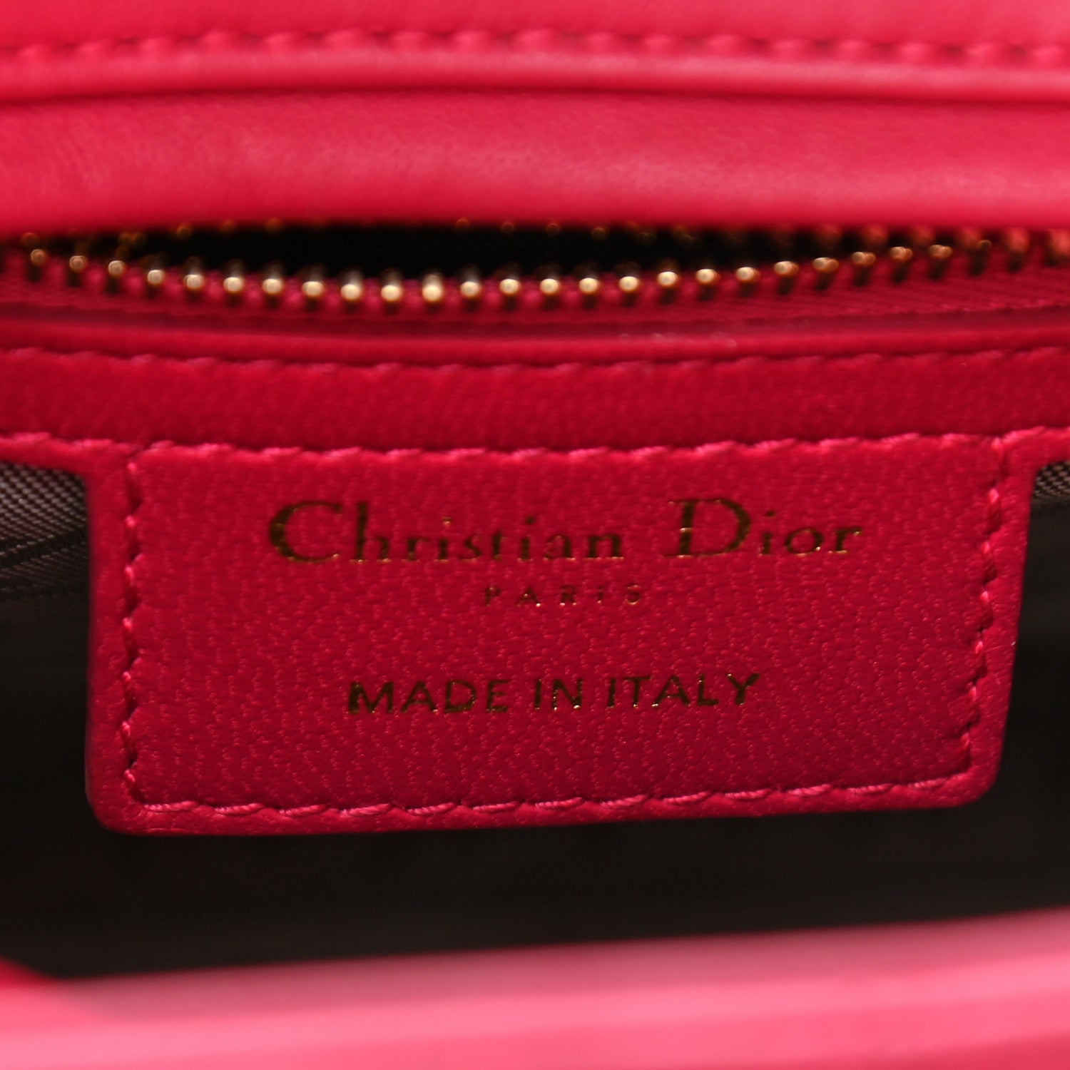 Christian Dior Lambskin Cannage Medium Lady Dior Fuchsia 6 of 12