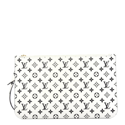 Louis Vuitton Monogram Giant Neverfull MM GM Pochette White 1 of 7