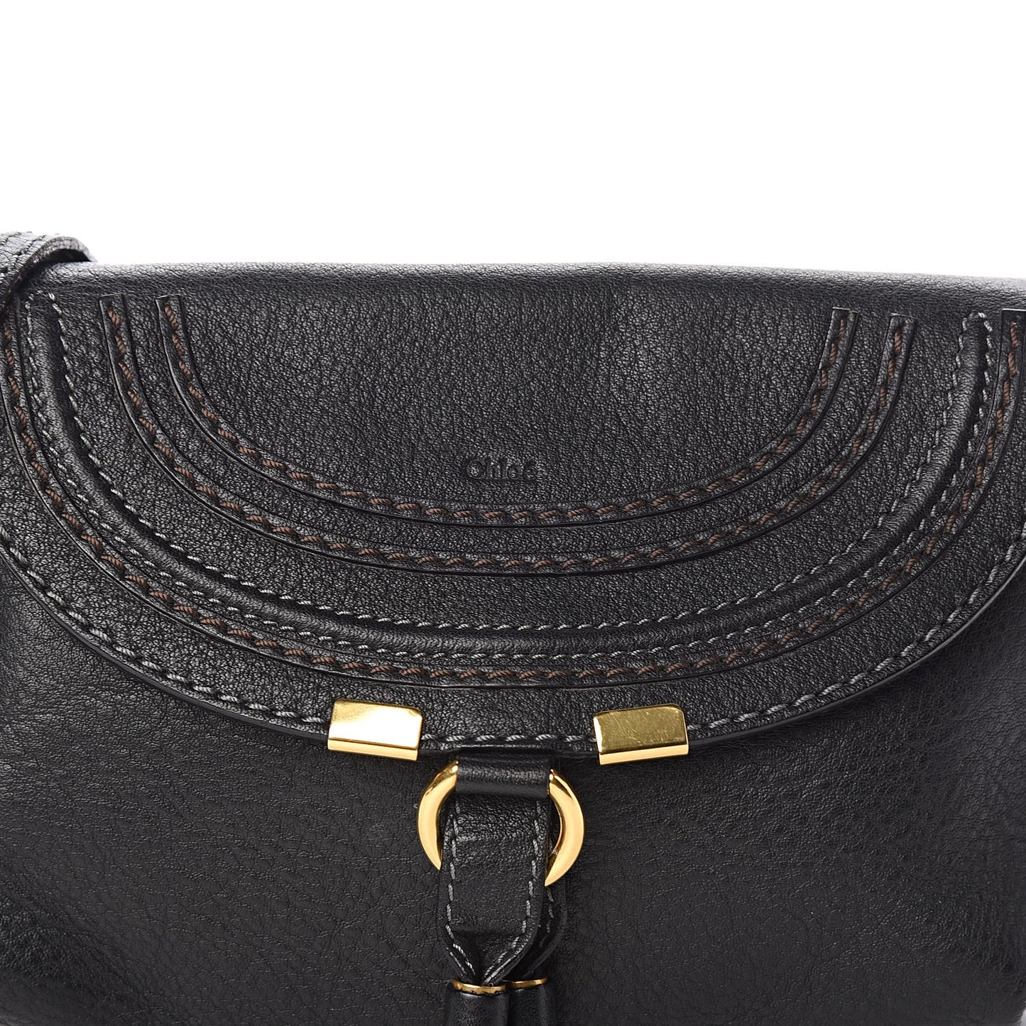 Calfskin Marcie Pochette Crossbody Bag Black