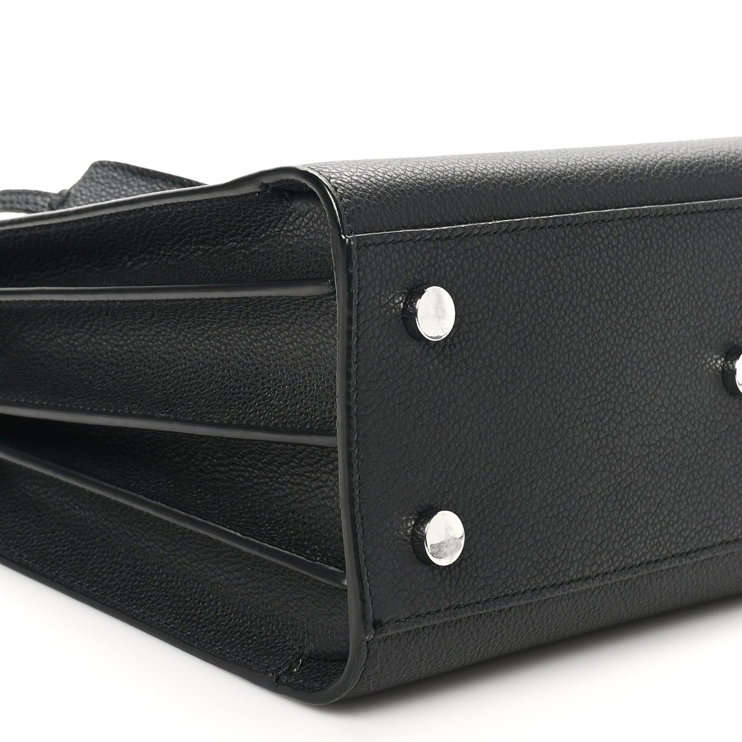 Grained Calfskin Baby Sac De Jour Black