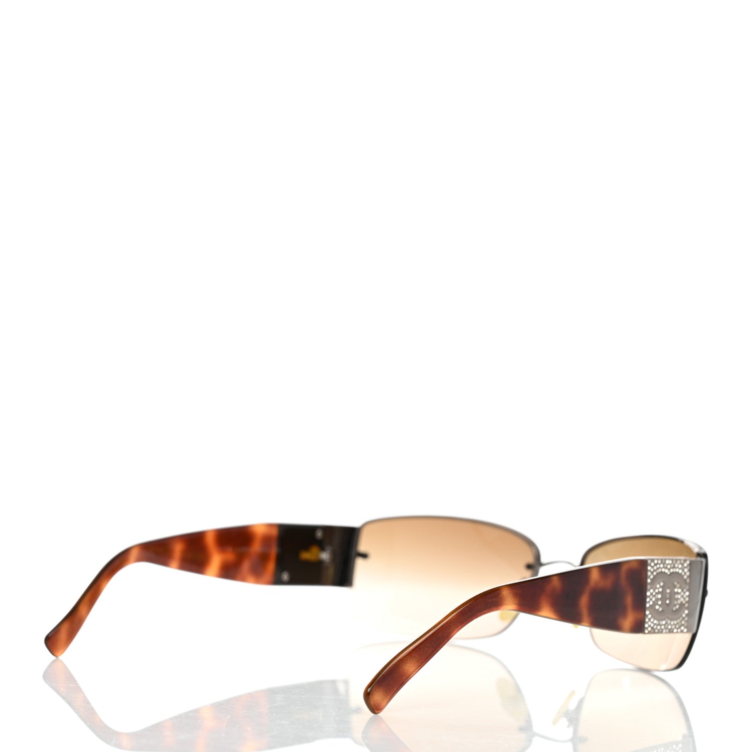 Chanel Crystal CC Sunglasses 4117-B Tortoise 4 of 8