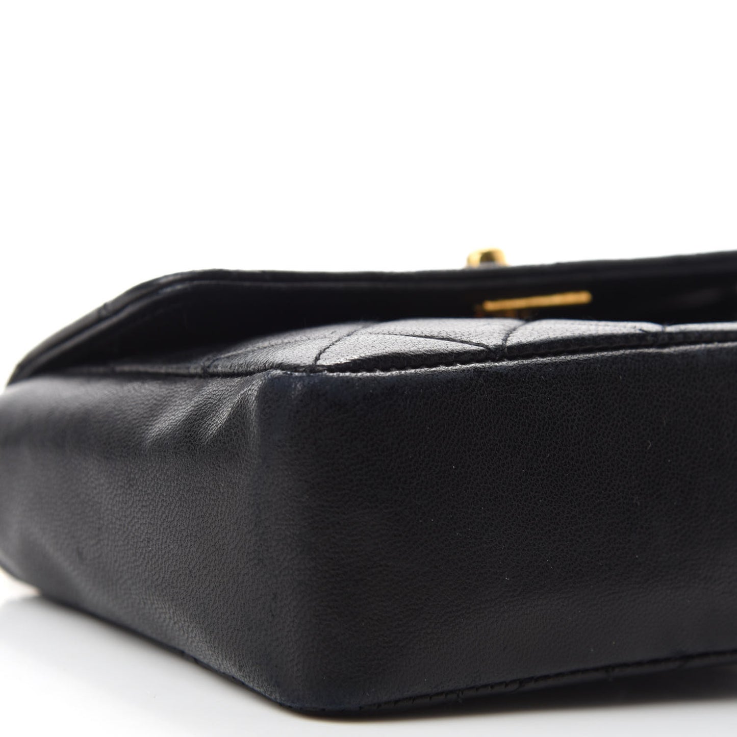 Lambskin Quilted Extra Mini Flap Black