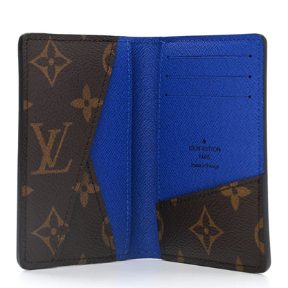 Louis Vuitton Monogram Macassar Pocket Organizer NM Blue 5 of 7