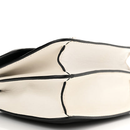 Chanel Lambskin Quilted Mini Graphic Flap Bag Black White 8 of 9