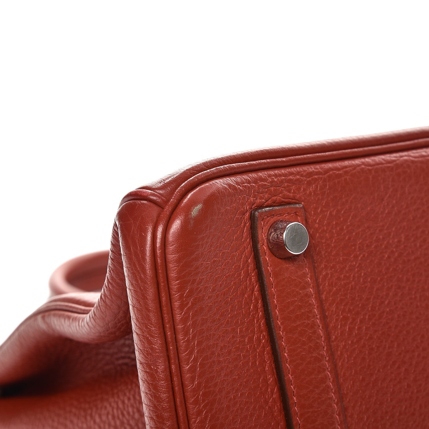 Hermes Taurillon Clemence Birkin 35 Rouge Venetian 32 of 36