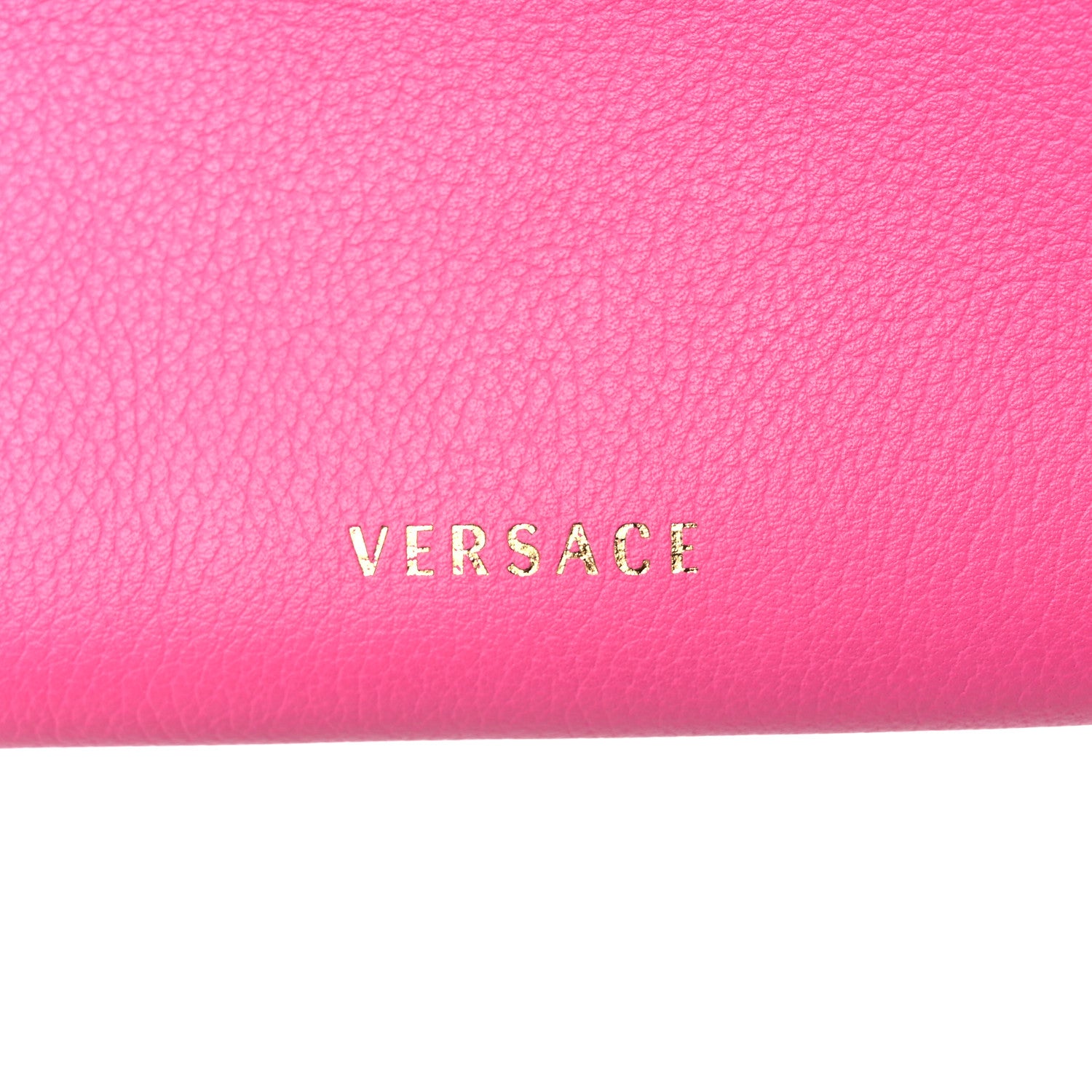 Versace Grained Calfskin Medusa Small Top Handle Handbag Cerise 8 of 13