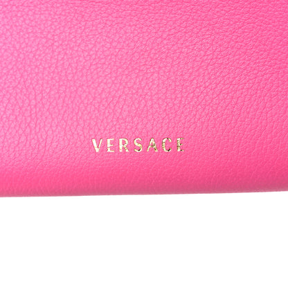 Versace Grained Calfskin Medusa Small Top Handle Handbag Cerise 8 of 13