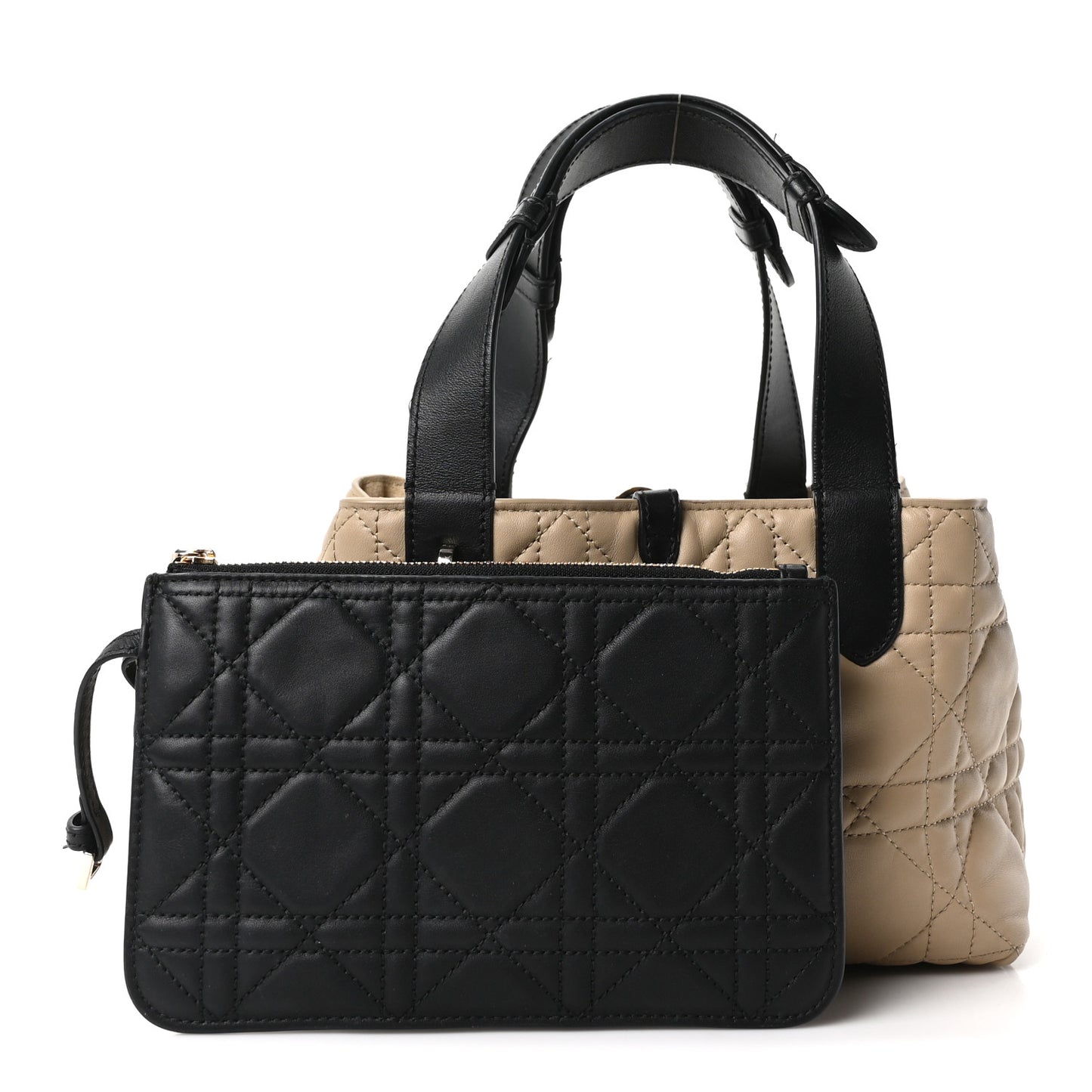 Calfskin Macrocannage Small Toujours Tan Black
