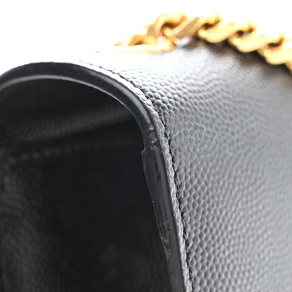 Saint Laurent Grain De Poudre Medium Classic Monogram Kate Satchel Black 13 of 13