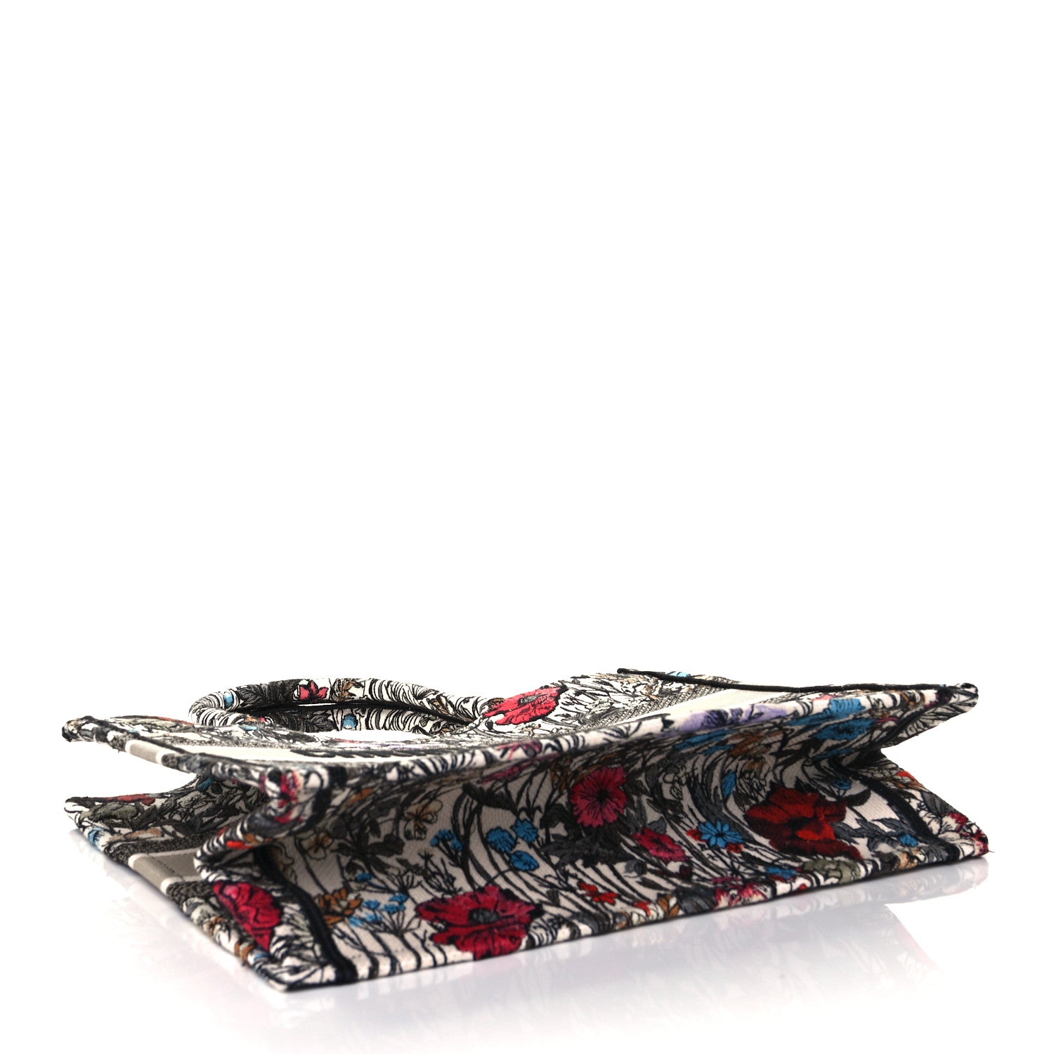 Christian Dior Canvas Embroidered Medium Mille Fleurs Book Tote Multicolor 4 of 11