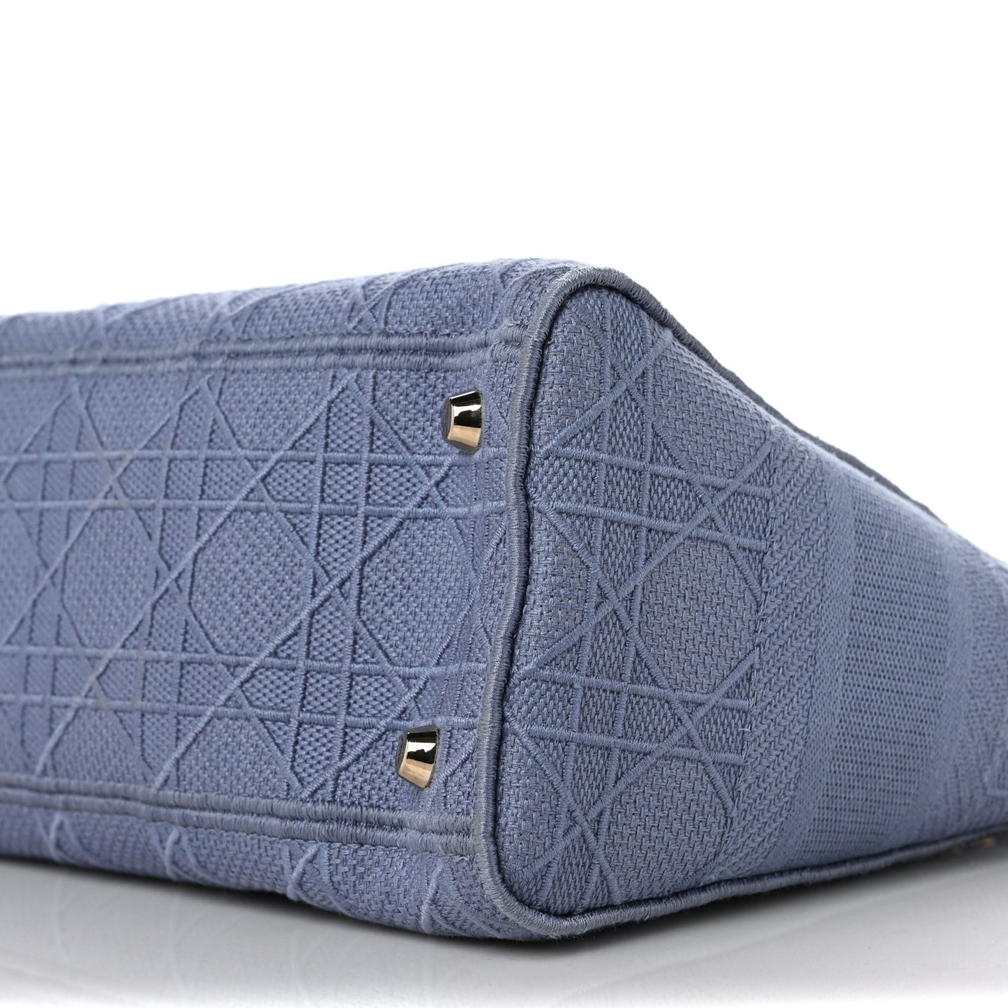 Canvas Embroidered Cannage Medium Lady D-Lite Blue