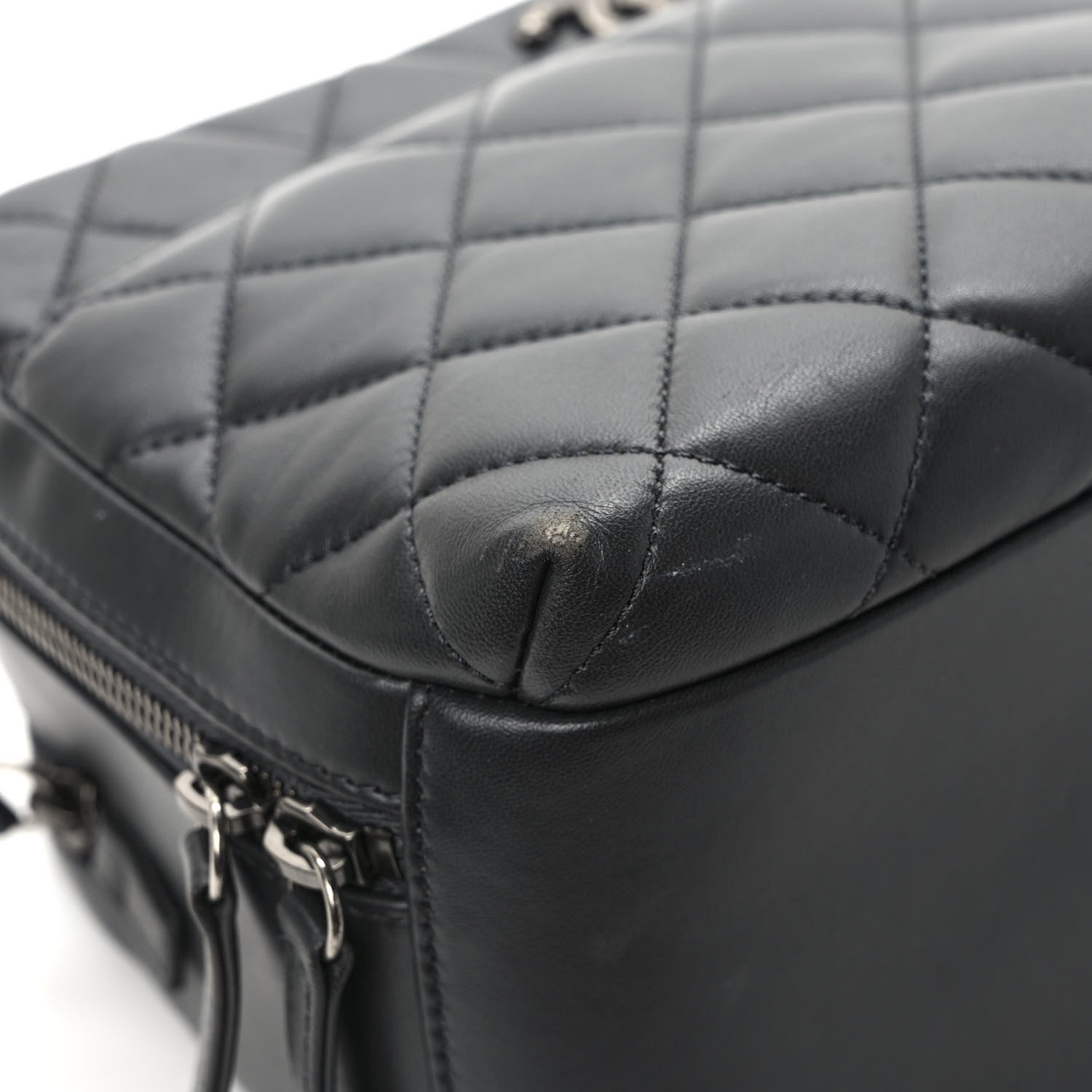 Chanel Lambskin Quilted Medium Trendy CC Bowling Bag Dark Grey 10 of 11