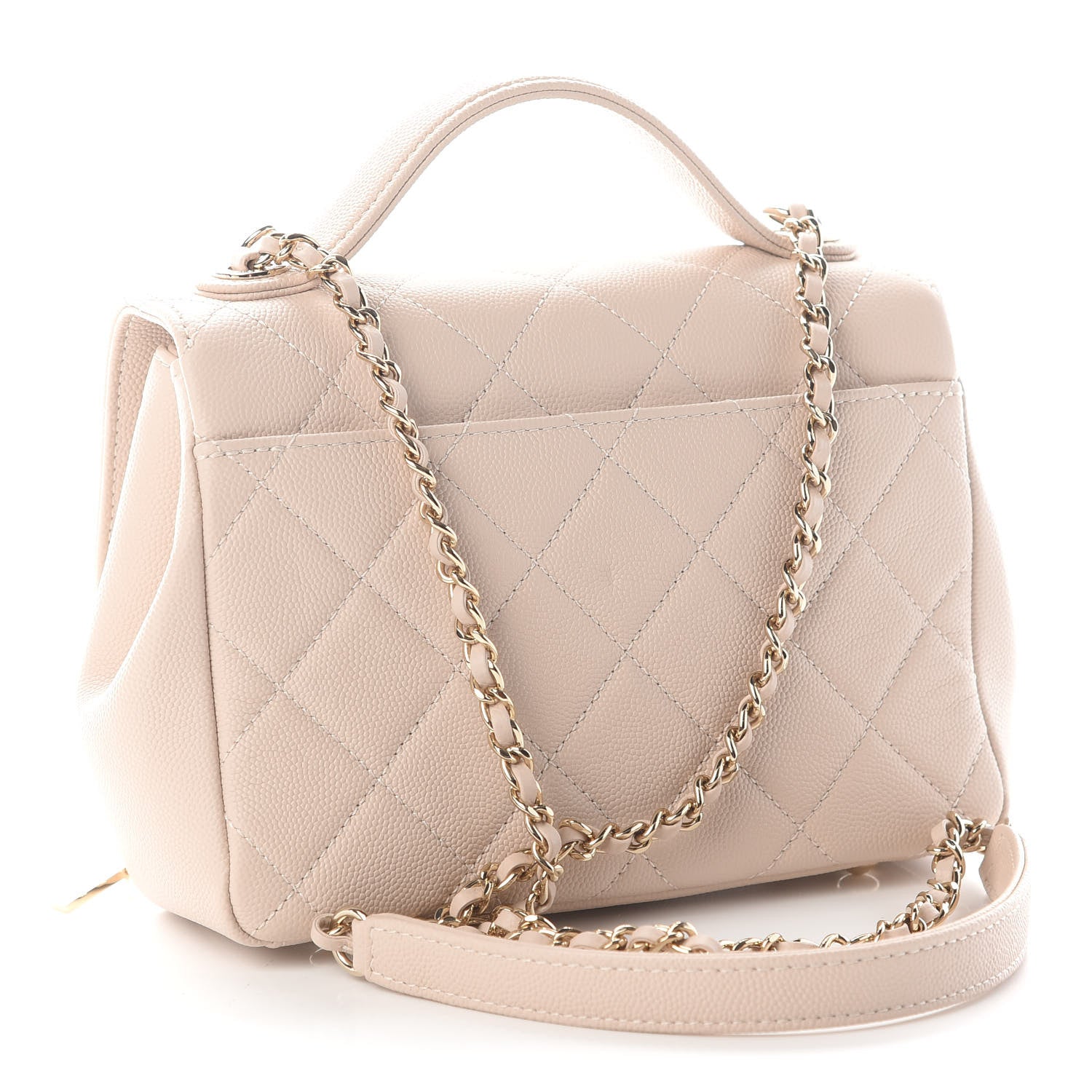 Chanel Caviar Quilted Small Business Affinity Flap Beige 2 of 9