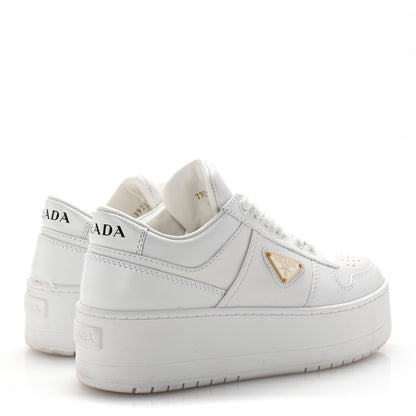 Prada Vitello Rois Triangle Womens Downtown Platform Low Top Sneakers 35.5 White 5 of 10