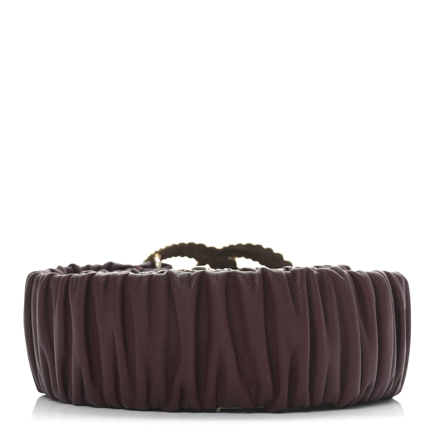 Gucci Calfskin Elastic Torchon Double G 40mm Belt 80 32 Burgundy 2 of 3