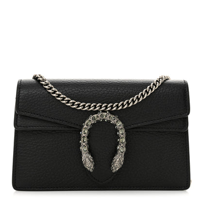Gucci Calfskin Super Mini Dionysus Shoulder Bag Black 1 of 9