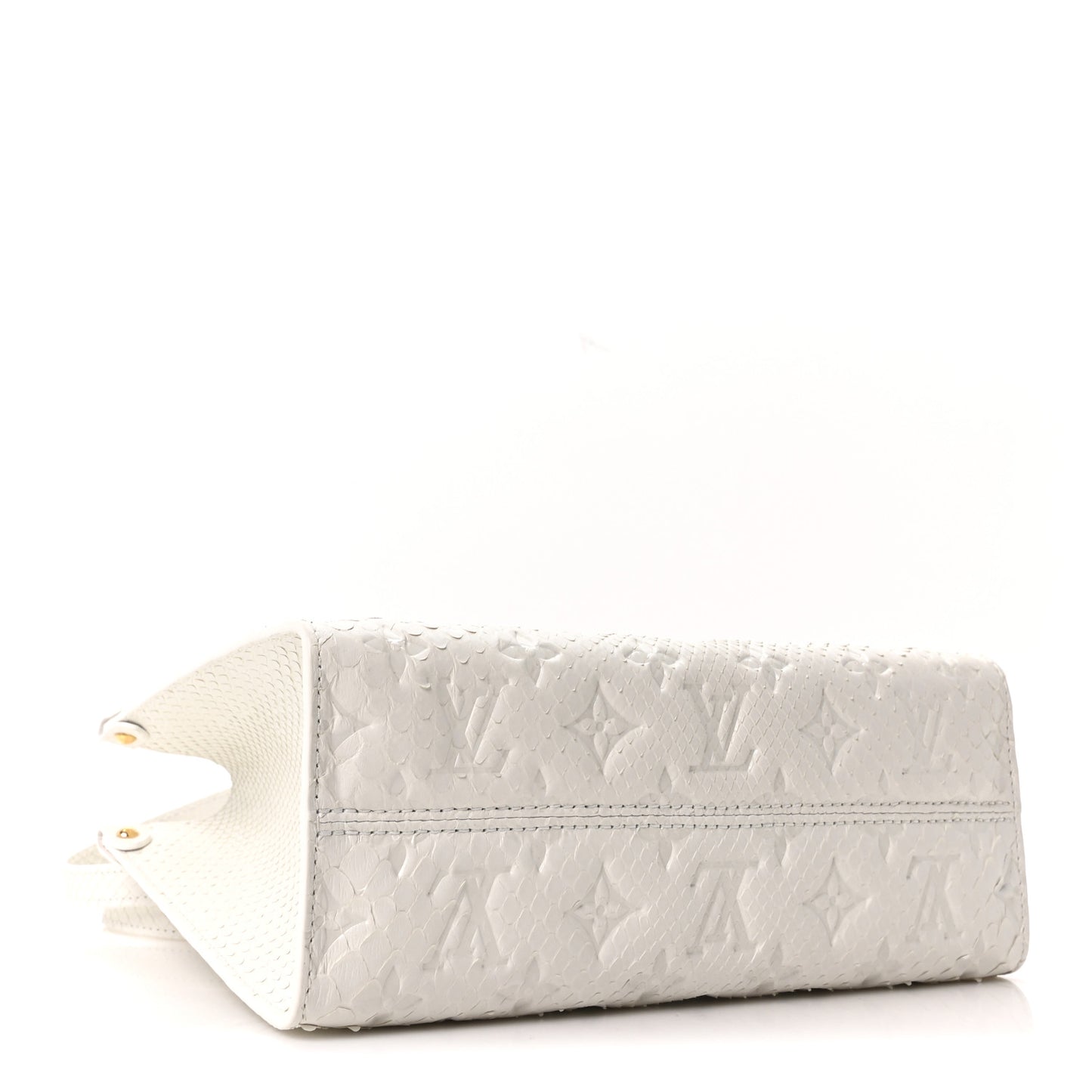 Snakeskin Empreinte Monogram Onthego PM White
