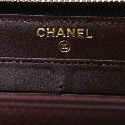 Chanel Caviar Quilted Large Gusset Zip Around Wallet Black 10 of 18