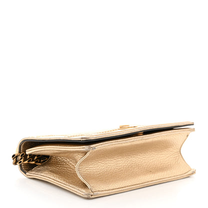 Christian Dior Metallic Grained Calfskin Small Diorama Flap Bag Gold 4 of 11