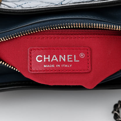 Chanel Aged Calfskin Quilted Small Gabrielle Hobo Navy Black 6 of 12