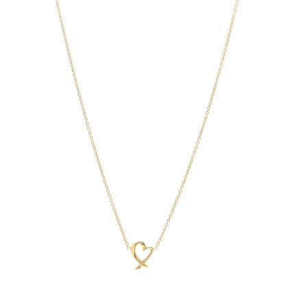 Tiffany 18K Yellow Gold Small Paloma Picasso Loving Heart Pendant Necklace 1 of 5
