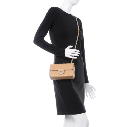 Chanel Lambskin Quilted Mini Rectangular Flap Beige 2 of 8