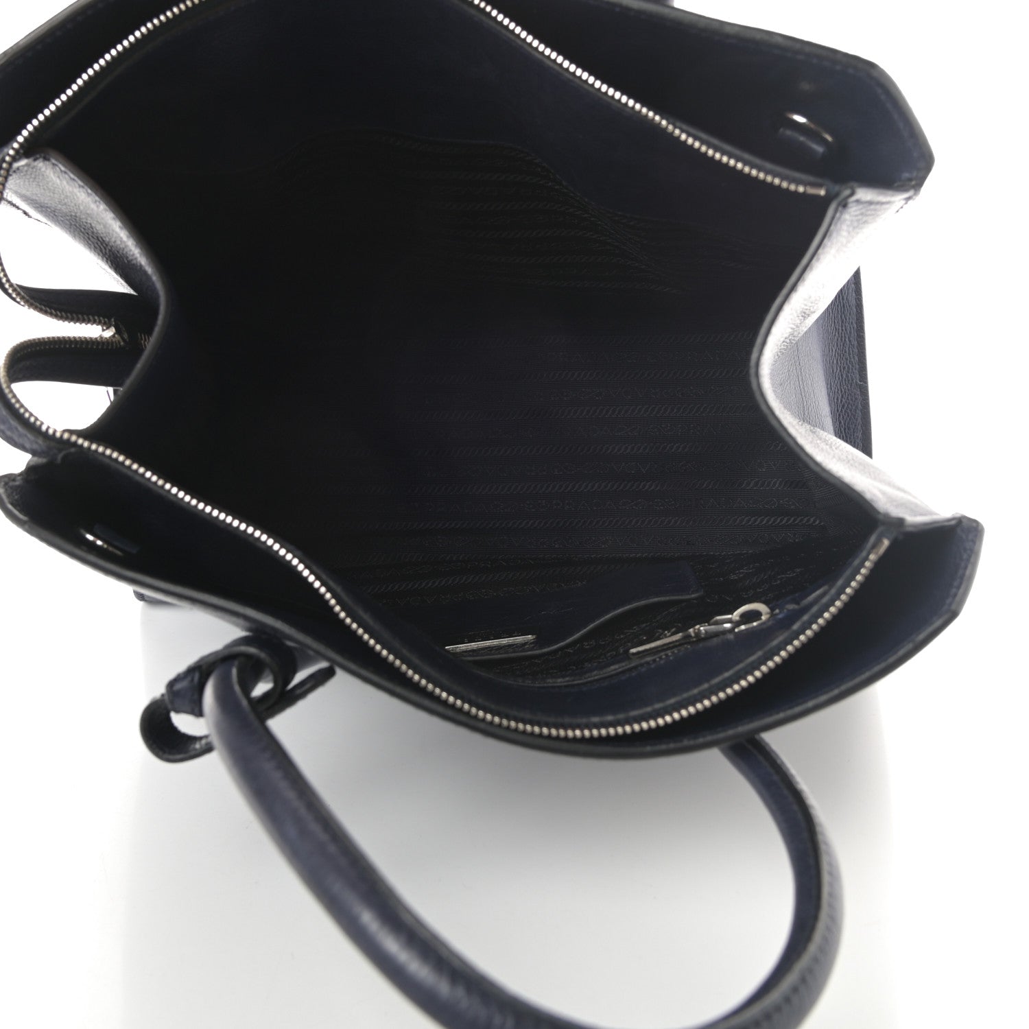 Prada Glace Calfskin Shopping Tote Baltico 5 of 18