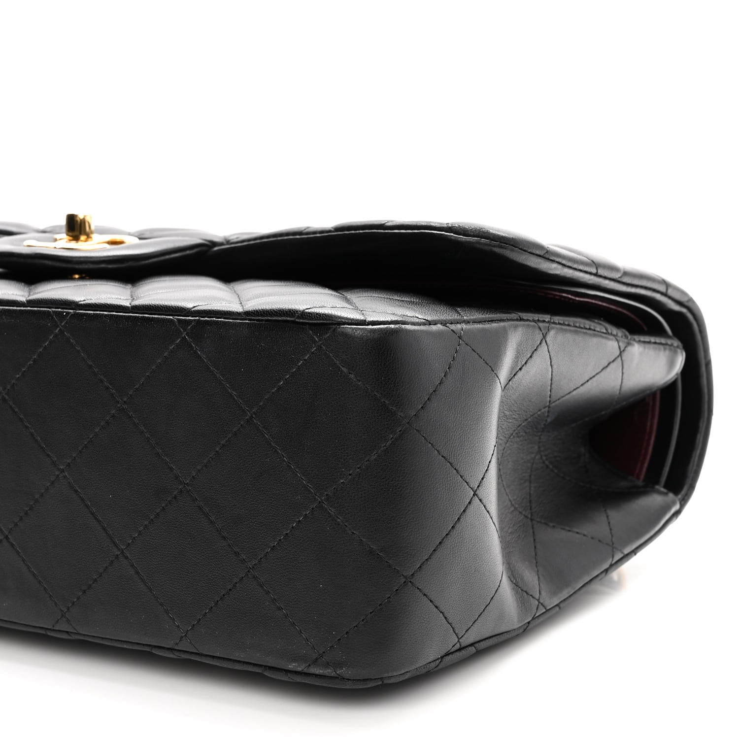 Chanel Lambskin Quilted Jumbo Double Flap Black 10 of 11