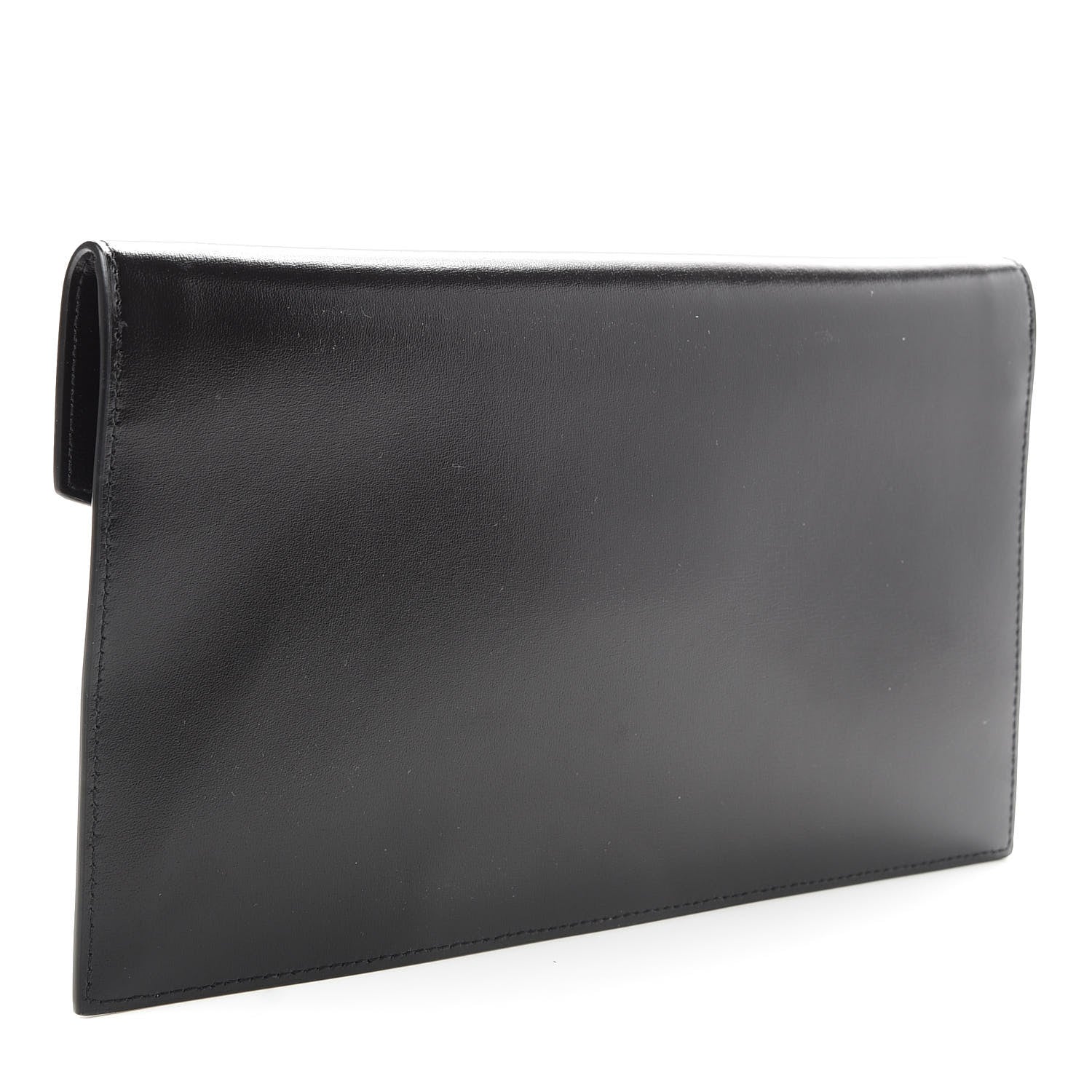 Saint Laurent Smooth Shiny Calfskin Monogram Uptown Pouch Black 3 of 7