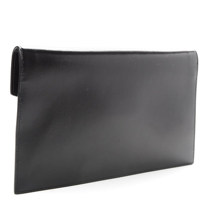 Saint Laurent Smooth Shiny Calfskin Monogram Uptown Pouch Black 3 of 7