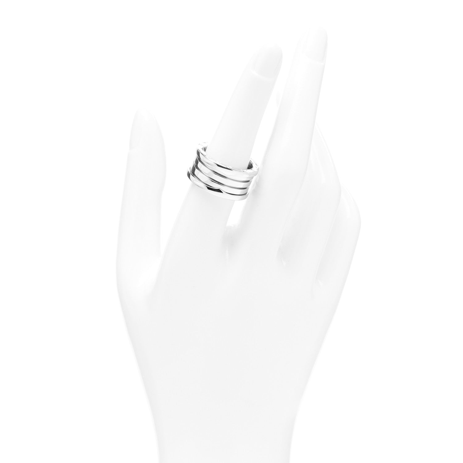 Bulgari 18K White Gold B.Zero1 Four-Band Ring 56 7.5 2 of 5