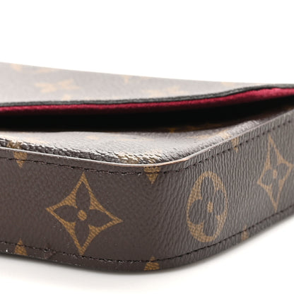 Louis Vuitton Monogram Pochette Felicie Chain Wallet Fuchsia 11 of 12