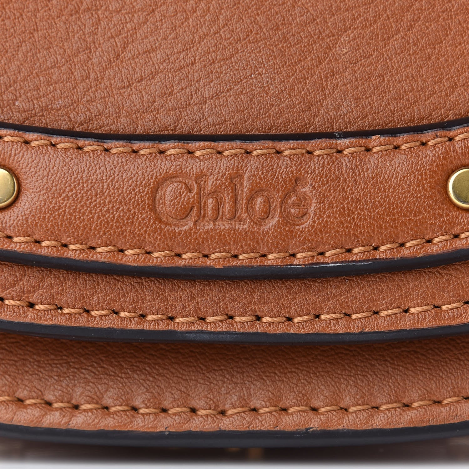 Chloe Calfskin Small Nile Bracelet Minaudiere Bag Caramel 6 of 10