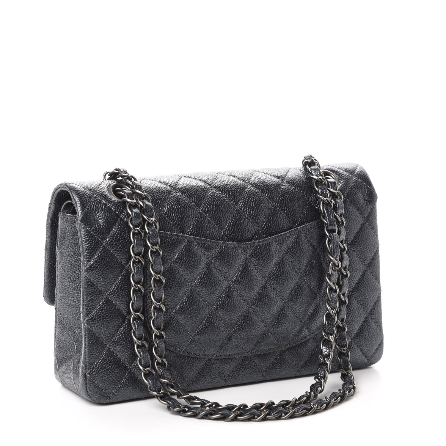 Chanel Iridescent Caviar Quilted Medium Double Flap Black 3 of 13