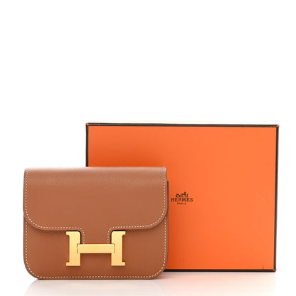 Hermes Evercolor Constance Slim Wallet Gold 9 of 9