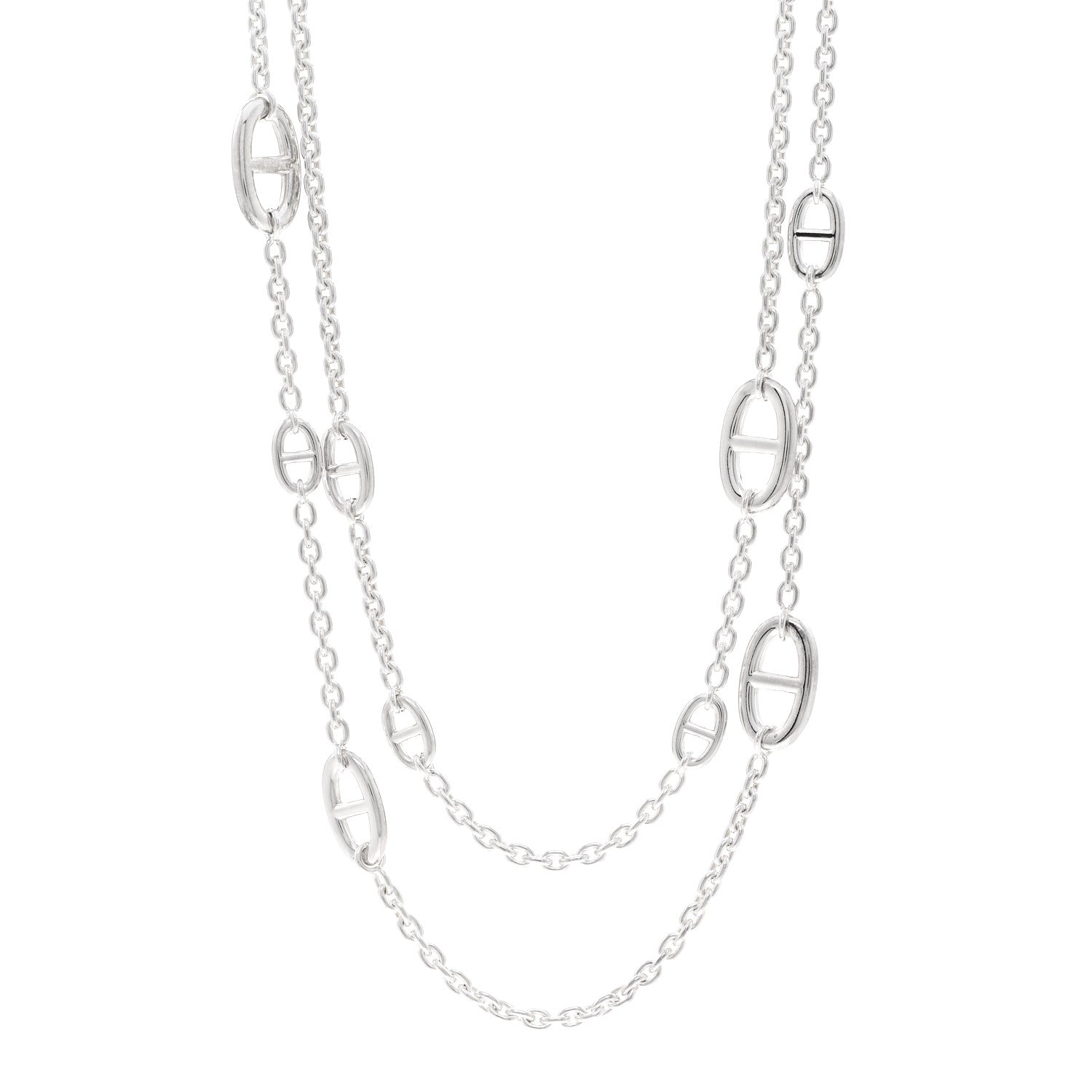 Hermes Sterling Silver Farandole Necklace 120 1 of 5