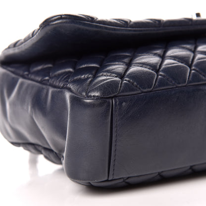 Chanel Iridescent Calfskin New Bubble Large Flap Navy 5 of 13