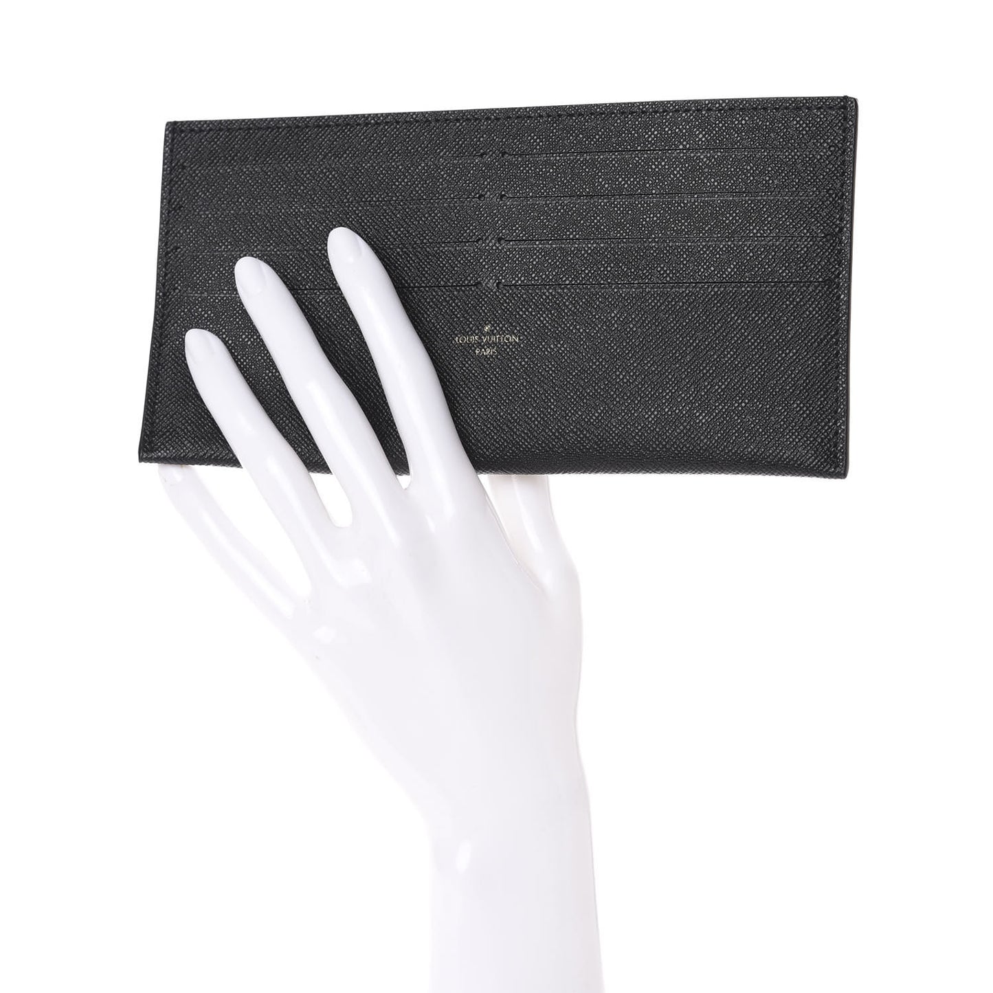 Calfskin Felicie Chain Wallet Card Holder Insert Black
