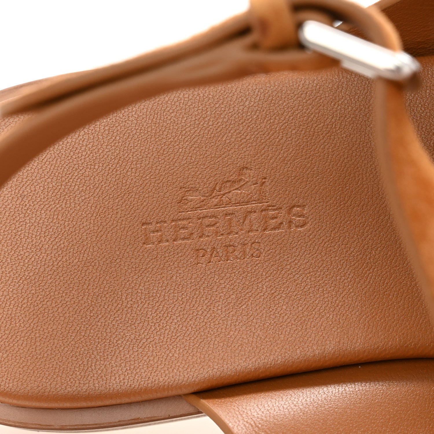 Hermes Suede Goatskin Karem Sandals 38.5 Naturel 8 of 10