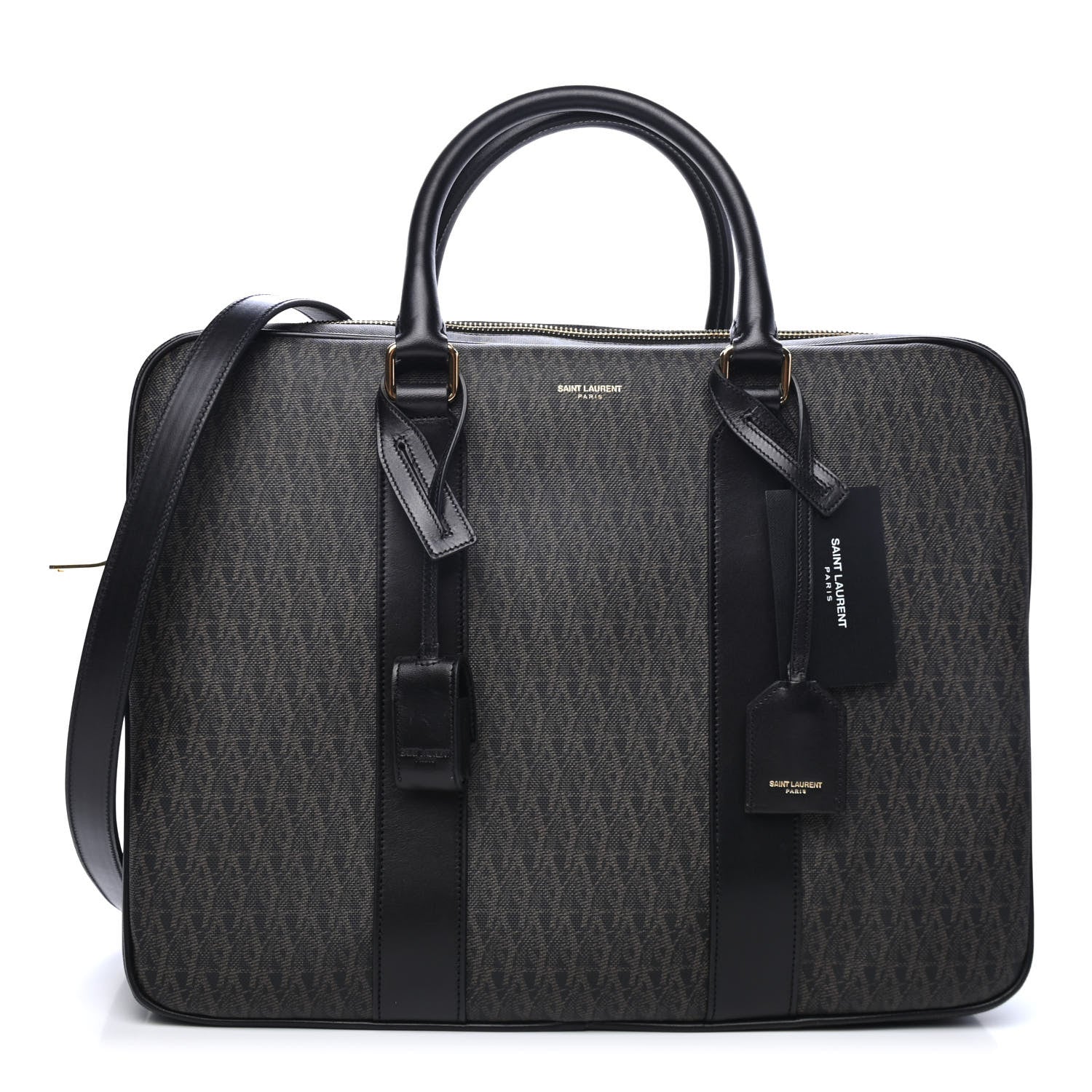 Saint Laurent Toile Classic Monogram Rodeo Briefcase Black 1 of 4