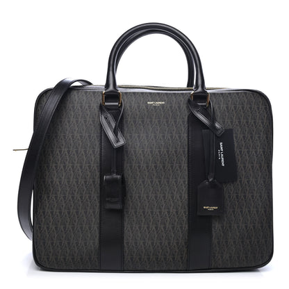 Saint Laurent Toile Classic Monogram Rodeo Briefcase Black 1 of 4