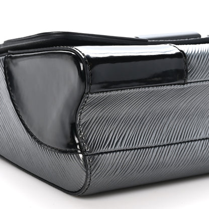 Louis Vuitton Epi Patent Twist Shoulder Bag MM Anthracite Nacre 8 of 10
