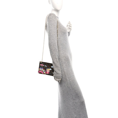 Louis Vuitton Monogram 2020 Christmas Animation Big Wheel Double Zip Pochette Rose Ballerine 2 of 13